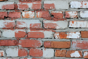Obraz premium old brickwall, background, red
