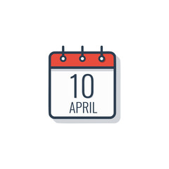 Calendar day icon isolated on white background. Vector illustration.