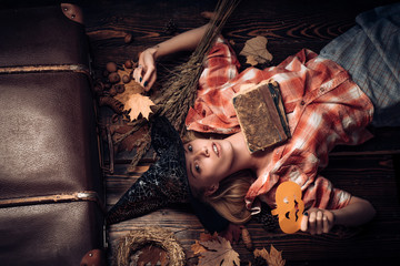 Elegant charming shy playful flirty dangerous mysterious scary female beauty. Halloween decor....