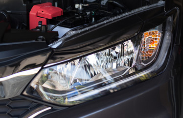 Head light of a personal car with LED light