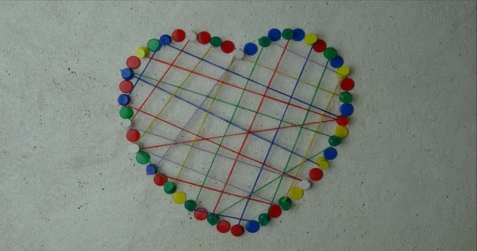 Symbol of love in the office entourage