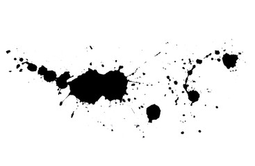 Abstract black watercolor paint splash background. black watercolor splash isolated on white - 227776936