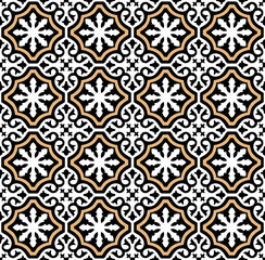 Andalusian and Mediterranean style pattern, usually used in tiles in Spain, Portugal and other Mediterranean countries