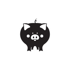 Cute pig is a symbol of 2019 Chinese New Year.