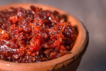 Shisha in the clay bowl made for Smoking hookah