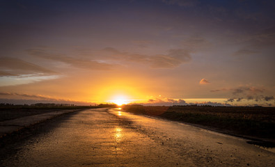 Obraz premium sunset after rain
