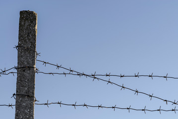 restricted area, barbed wire