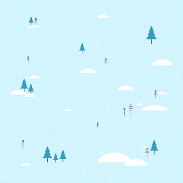 Winter landscape. Snow and snowdrift. Background for Christmas greeting card