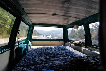 Fototapeta premium Driving van view 