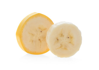 banana on white background.