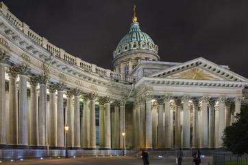 Night St. Petersburg, Kazan Cathedral