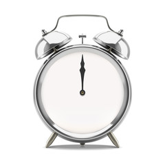 Alarm clock on white background