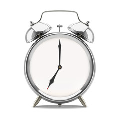 Alarm clock on white background