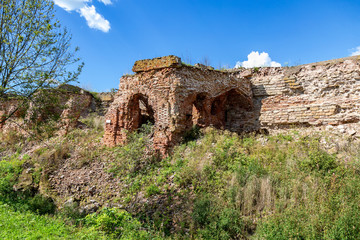 Shattered wall and ruins of the ancient Oreshek fortress