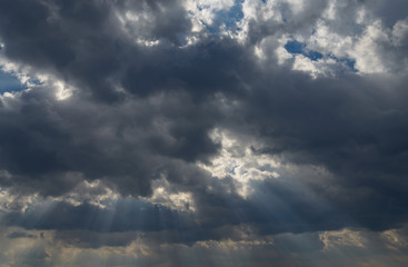 Blue sky with clouds. Nature background.
