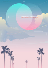 modern retro space sky tropical
