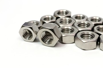 Steel nut for industrial assembly work