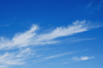 Beautiful clouds in the blue sky