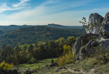 Golden Poland Autumn, mountain Zborow, Poland