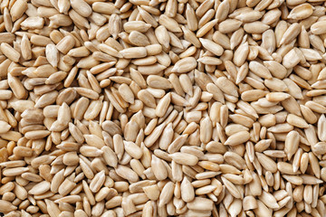 Sunflower seeds background. Macro seed, Organic vegan food.