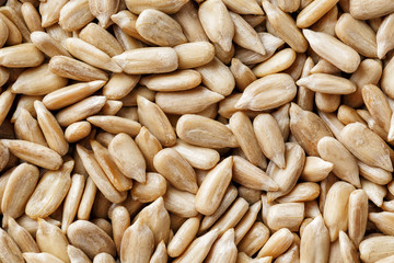 Sunflower seeds background. Macro seed, Organic vegan food.