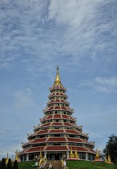 multi layer temple and dragon
