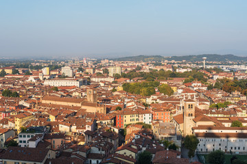 Roofs of Brescia city, Italy.