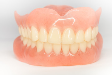 complete denture from front view