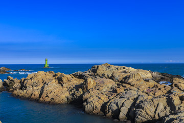lighthouse nearby Jukseong Church in Busan,South Korea.