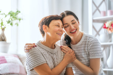 mother and her adult daughter