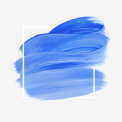 Brush painted acrylic abstract background illustration vector over square frame. Perfect watercolor design for headline, logo and sale banner. 