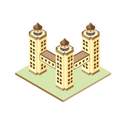 Vector isometric icon building city infrastructure