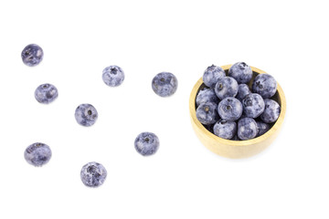 blueberry on white background - clipping paths.