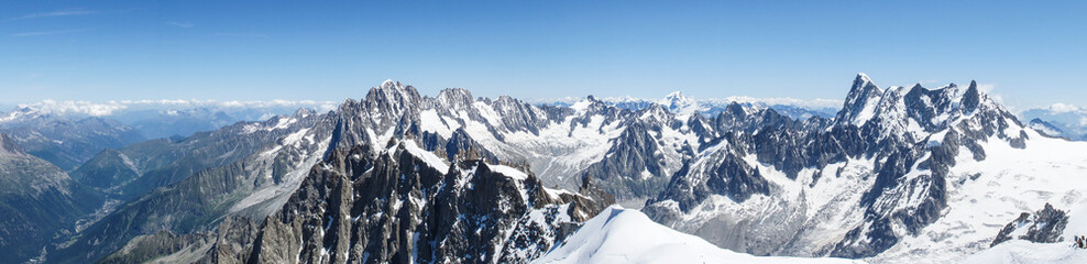 Fototapeta na wymiar Panorama - vom Mont Blanc aus