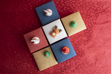 Gift box with chritmas elements