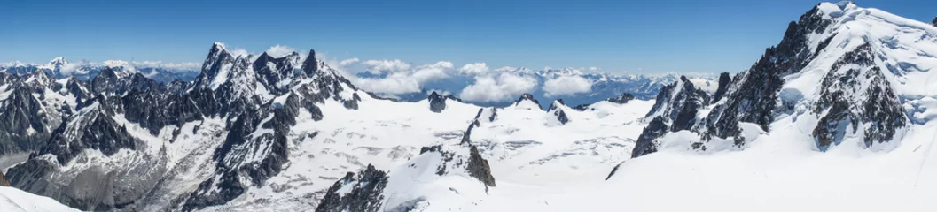 Crédence de cuisine en verre imprimé Cervin Panorama - vom Mont Blanc aus