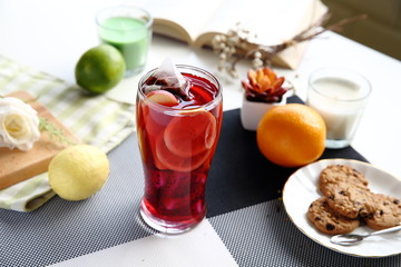 Black tea with fruit