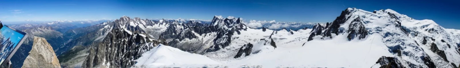 Crédence de cuisine en verre imprimé Cervin Panorama - vom Mont Blanc aus