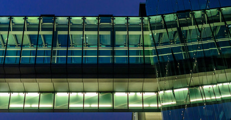 Glass Bridge between Buildings Berlin