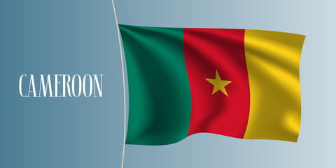 Cameroon waving flag vector illustration. Iconic design