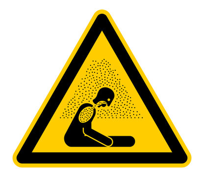 wso367 WarnSchildOrange - english warning sign: caution risk of suffocation (asphyxiating atmosphere) - German Warnschild: Warnung vor Ersticken durch Sauerstoffmangel (Kohlenmonoxidvergiftung) g6695