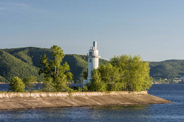 lighthouse on an island