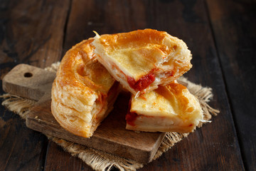 Rustico - traditional pastry from Lecce, Italy