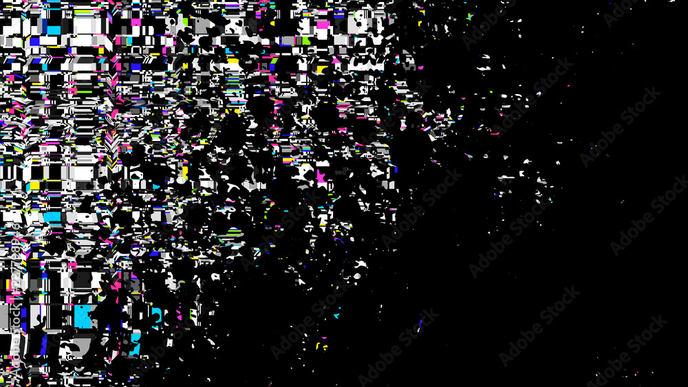 Poster glitch background. grunge texture. unusual glitch. computer screen error. digital pixel noise. abstr