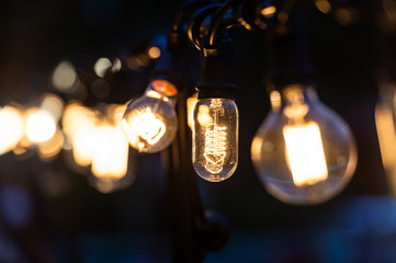 light lamp electricity hanging decorate home interior in christmas day