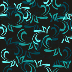 бирюзовые завитки