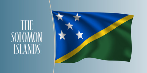 The Solomon Islands waving flag vector illustration. Iconic design element