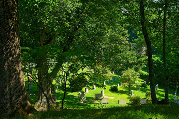 Old cemetery in Sleepy Hollow New York