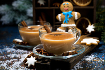 winter treats, masala tea and gingerbread man cookies