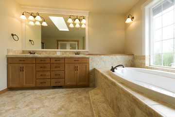 interior of modern bathroom